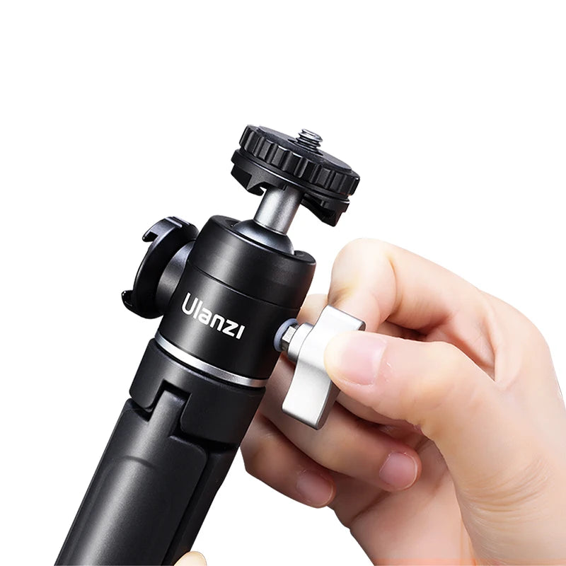 U-Vlog Lite Extendable Tripod Dual Cold Shoe Ball Head Volg Tripod for Smartphone Sony Canon Nikon DSLR Camera